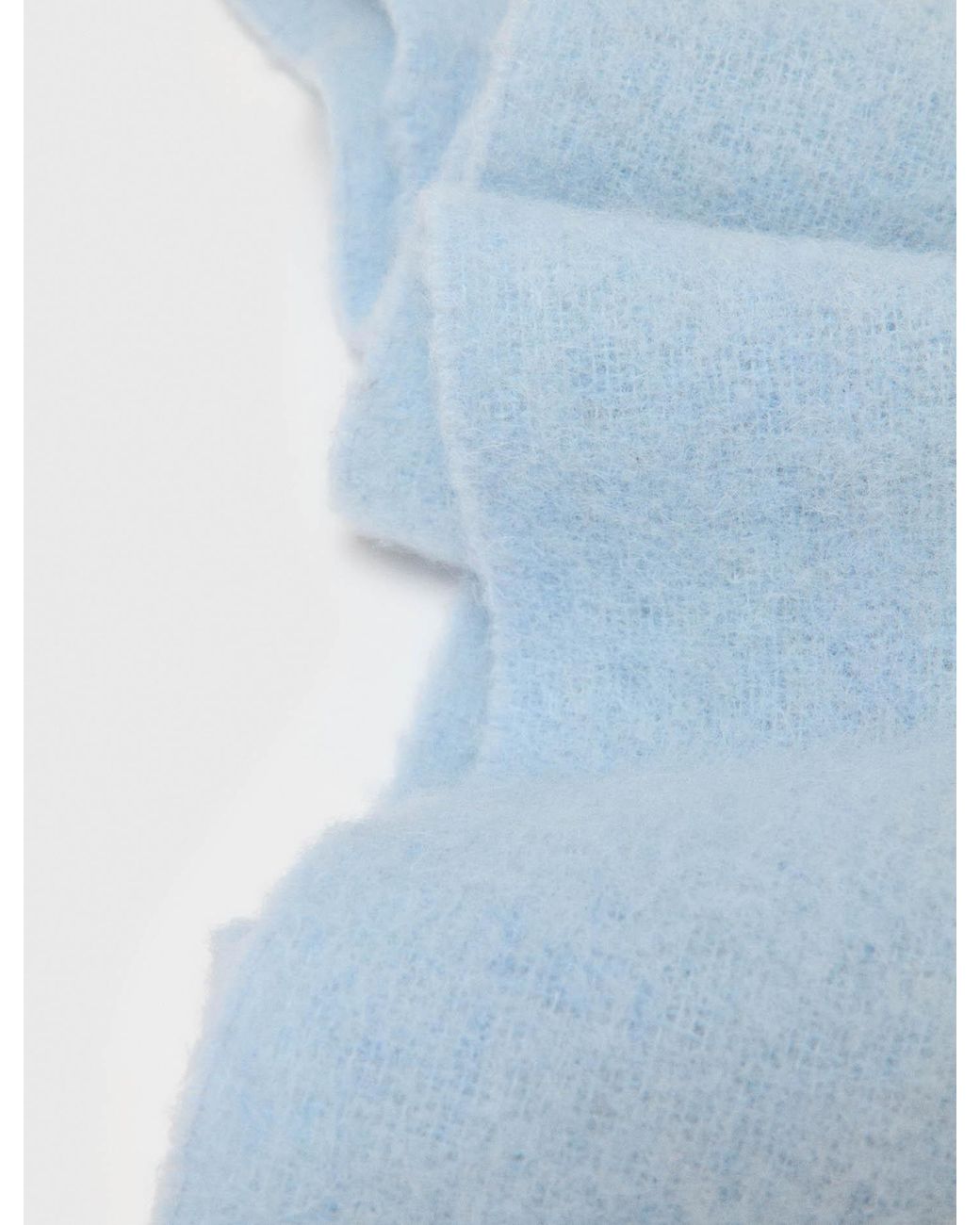 Maje Blue Wool And Alpaca Blend Scarf