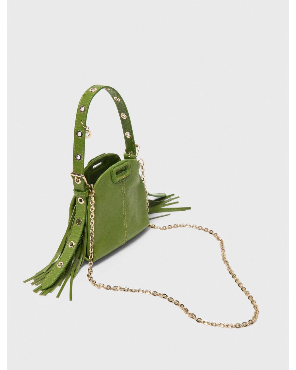 Maje Green Miss M Leather Pouch