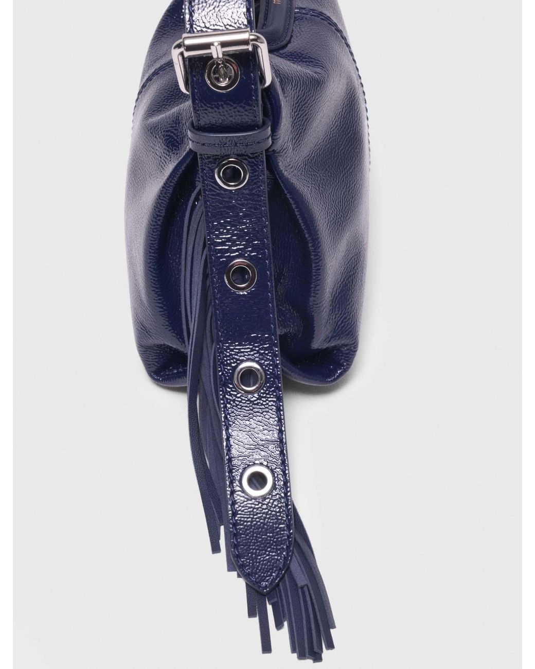 Maje Blue Naplak Leather Miss M Mini Bag