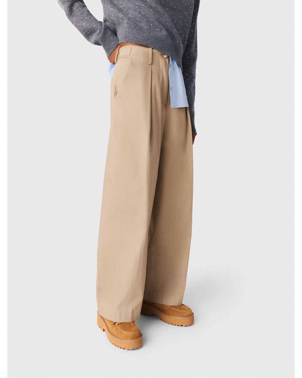 Maje White Cotton Balloon Trousers