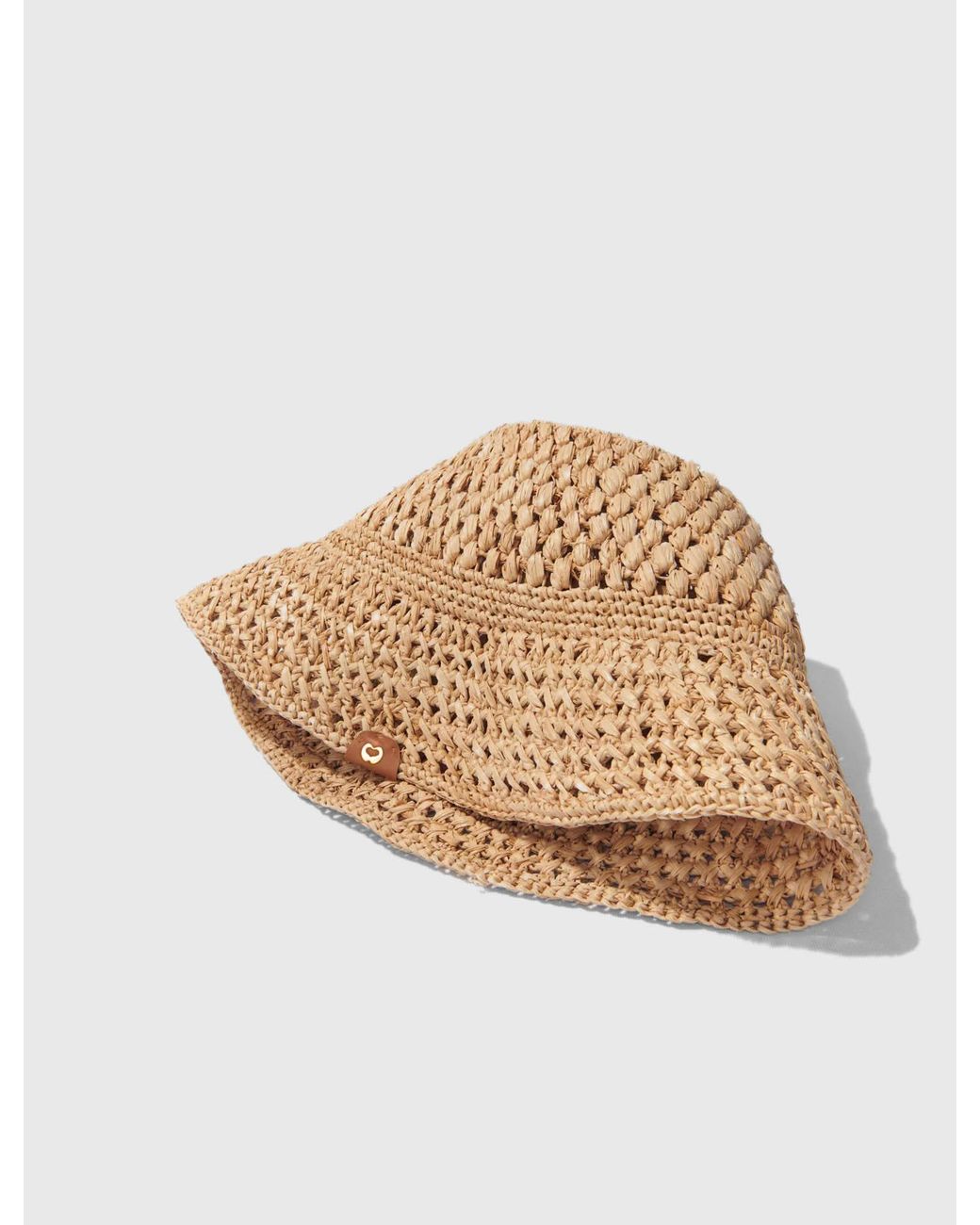 Bob En Raphia Crocheté Maje en coloris White