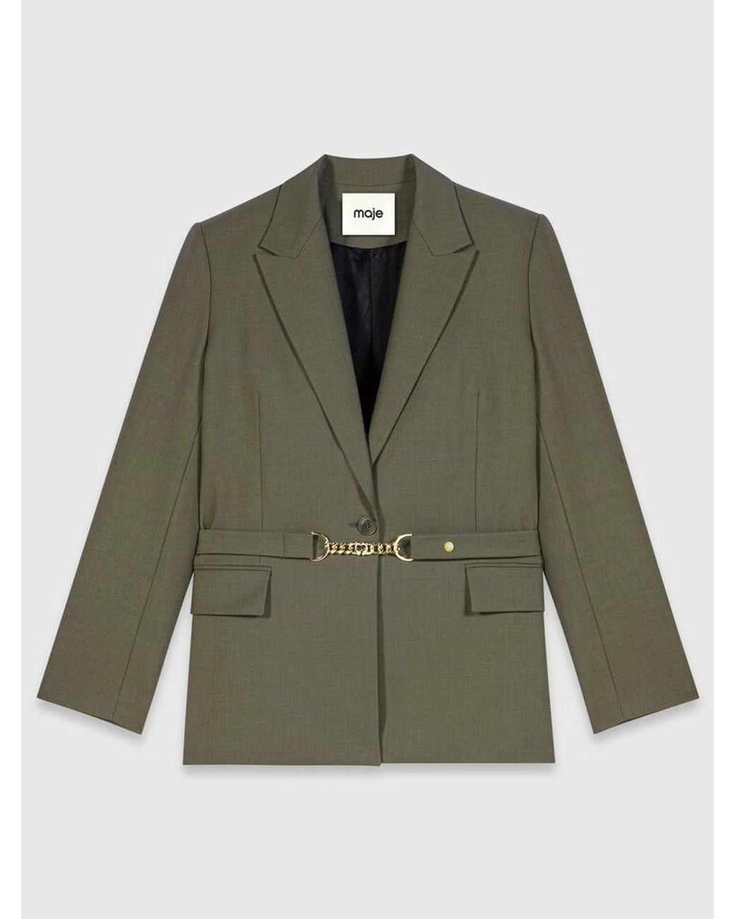 Maje Green Einreihiger Blazer