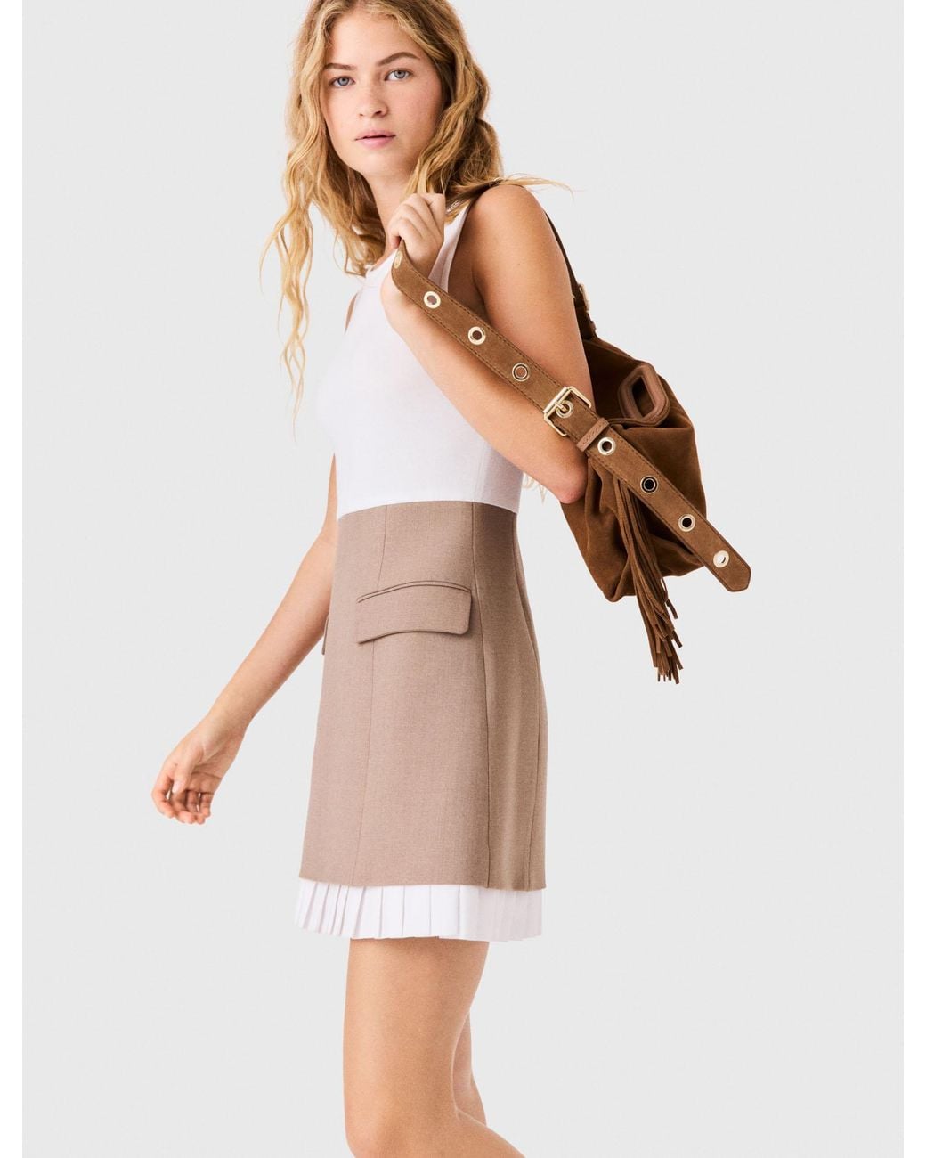 Maje Natural 2-In-1 Tailored Dress