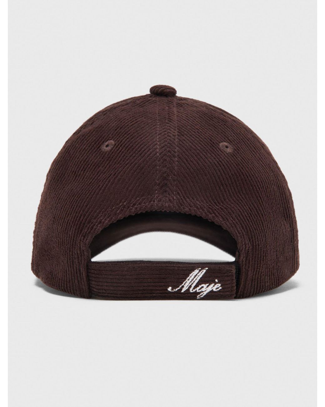 Maje Brown Corduroy Cap