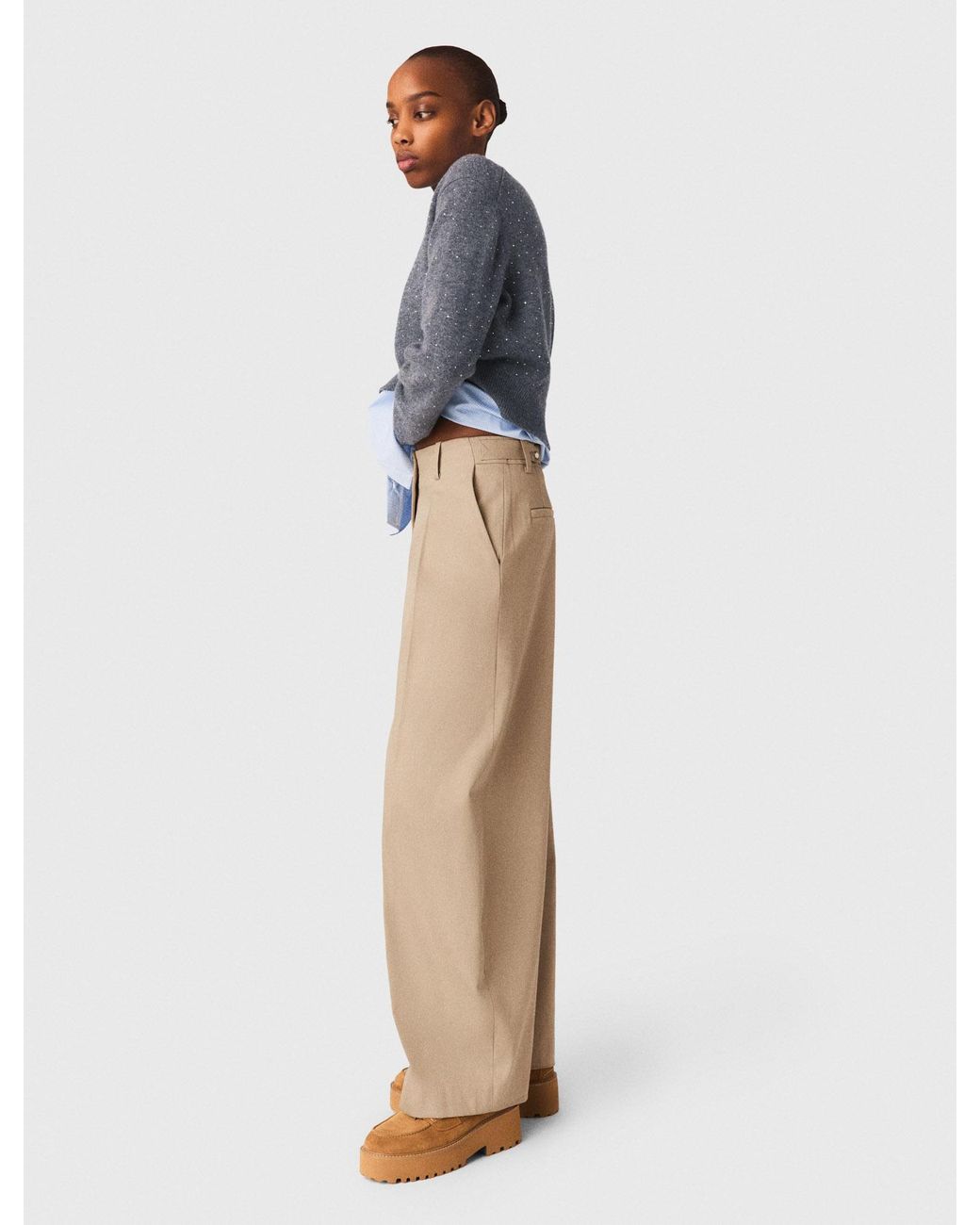 Maje White Cotton Balloon Trousers