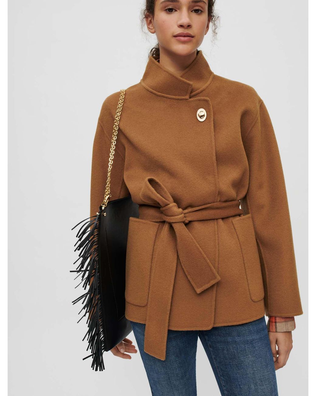 Maje belted double face coat 2025