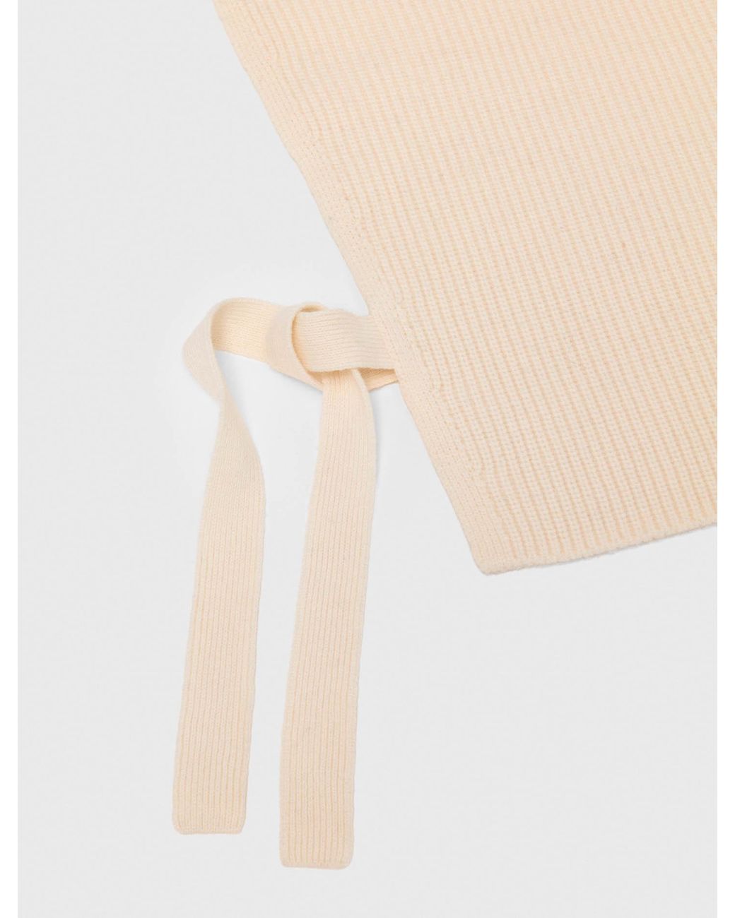 Maje White Wool And Cashmere Collar