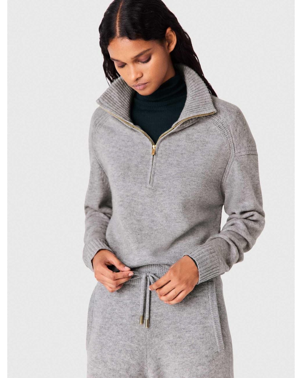 Maje Gray Knit Trousers