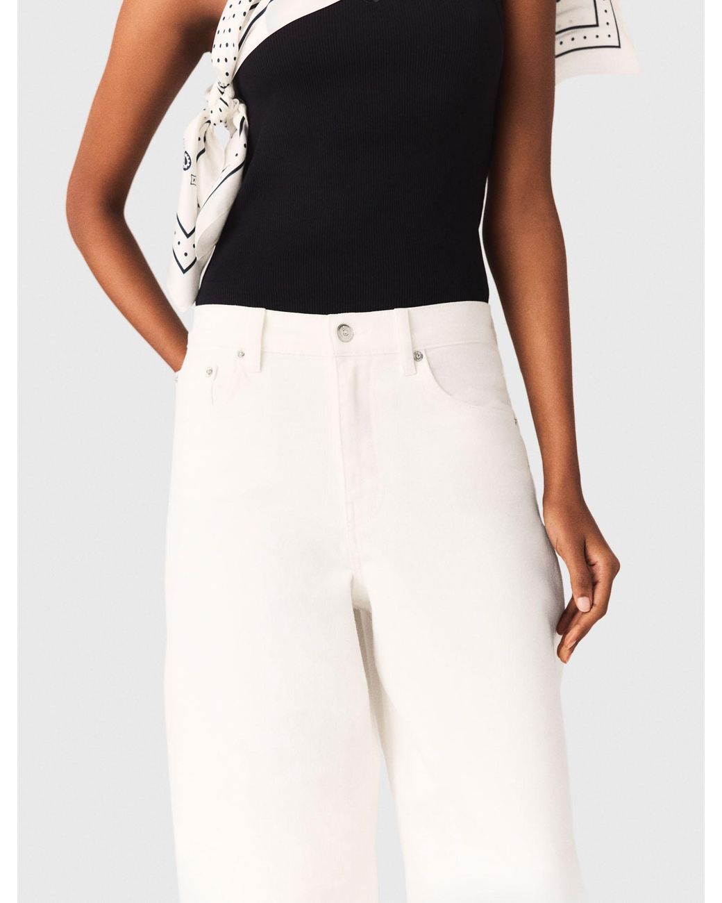 Maje White Balloon Jeans