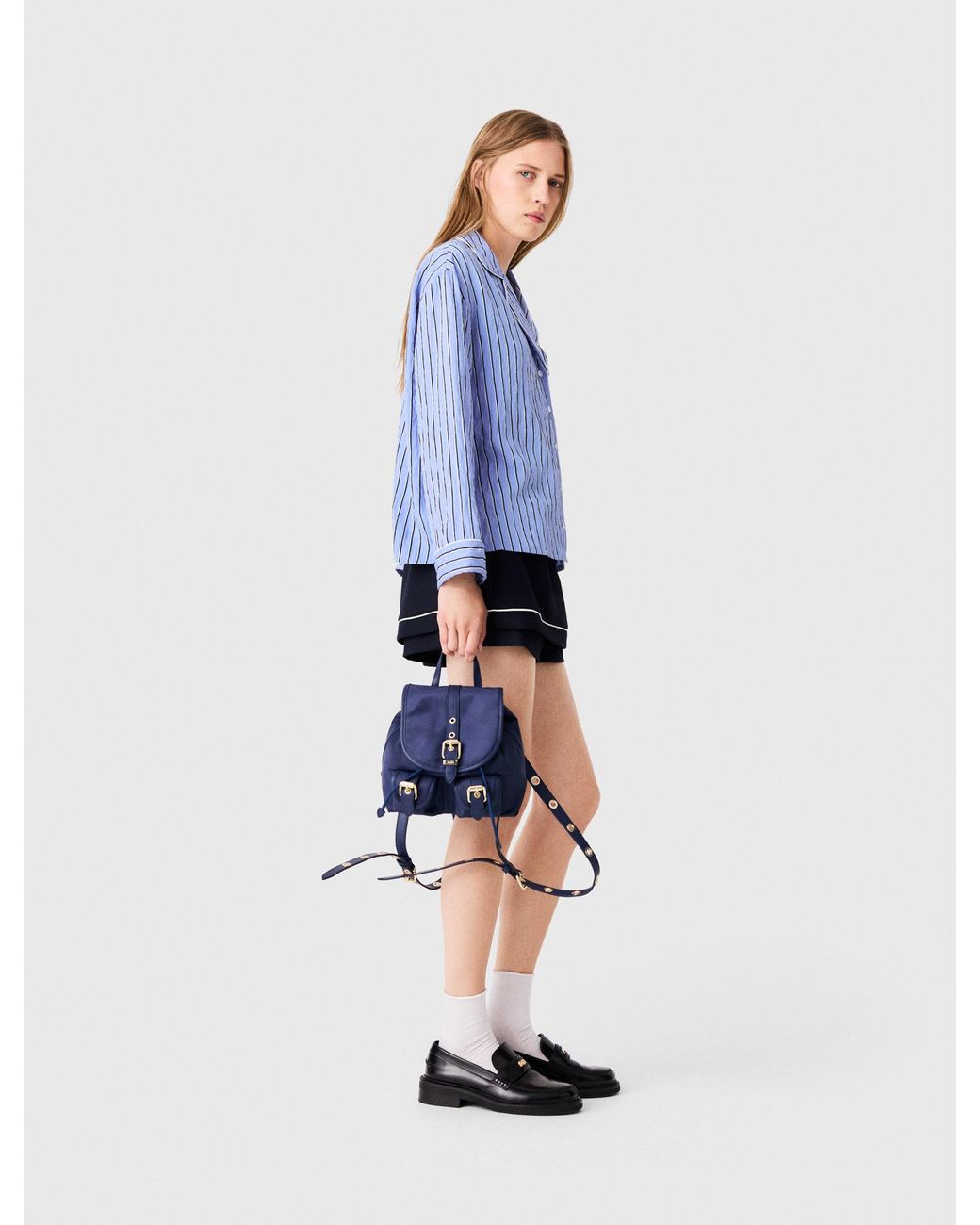 Maje Blue Striped Shirt