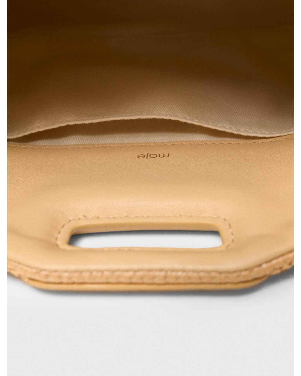 Maje Natural Raffia Effect Miss M Mini Bag