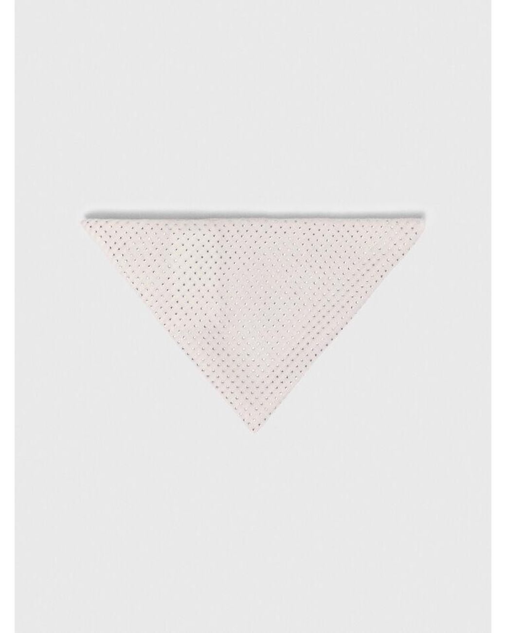Maje Natural Rhinestone Wool Triangle Scarf