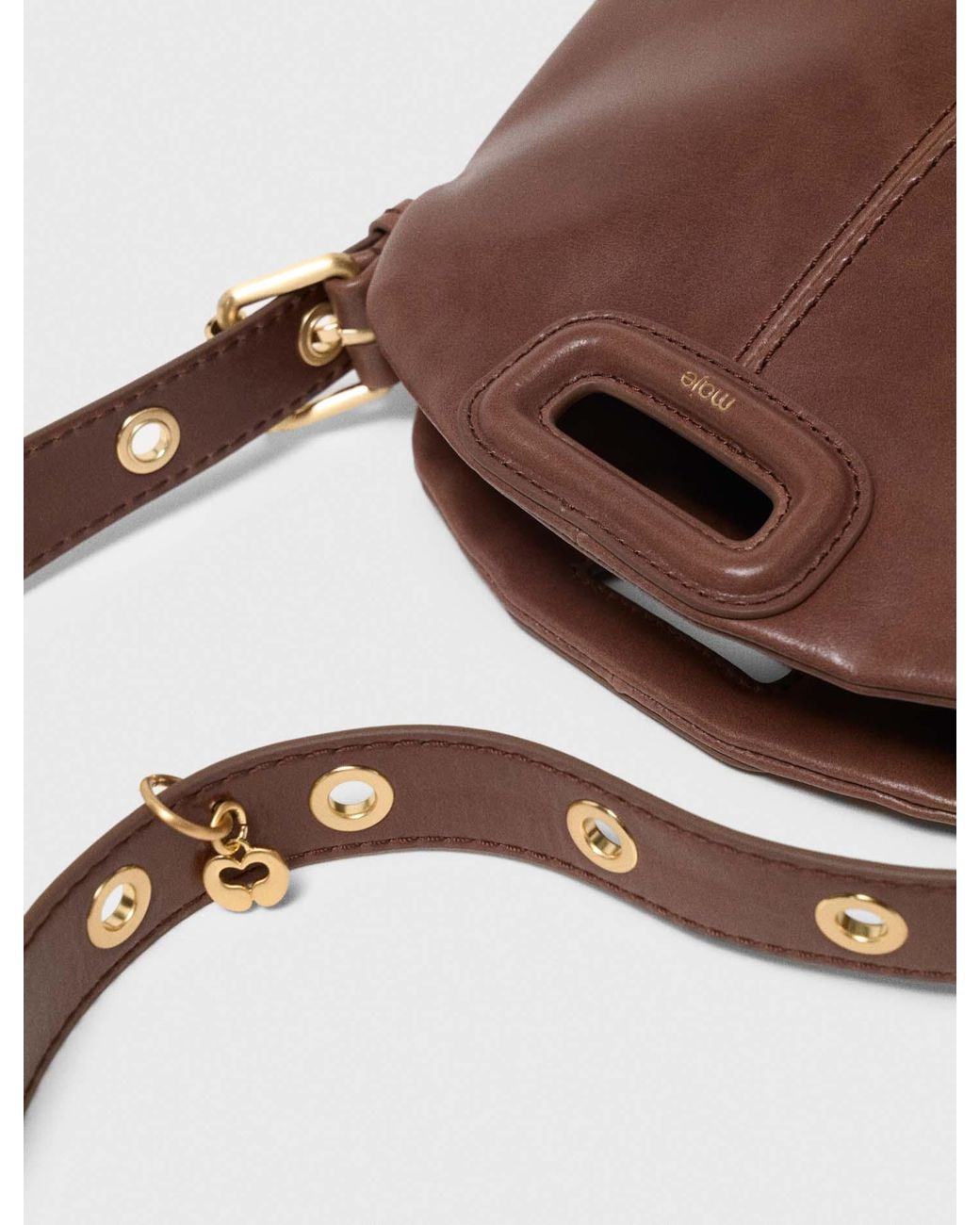 Maje Brown Miss M Mini Bag