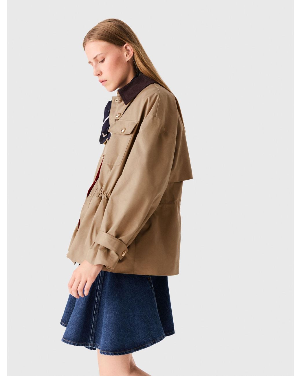 Maje Red Coat With Removable Lining