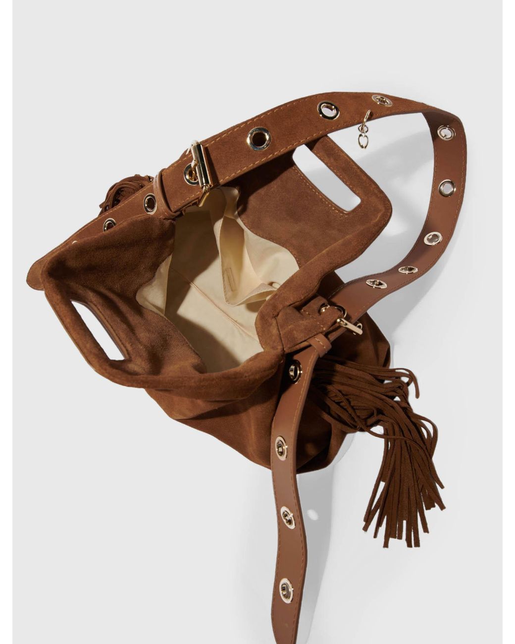 Maje Brown Suede Miss M Bag