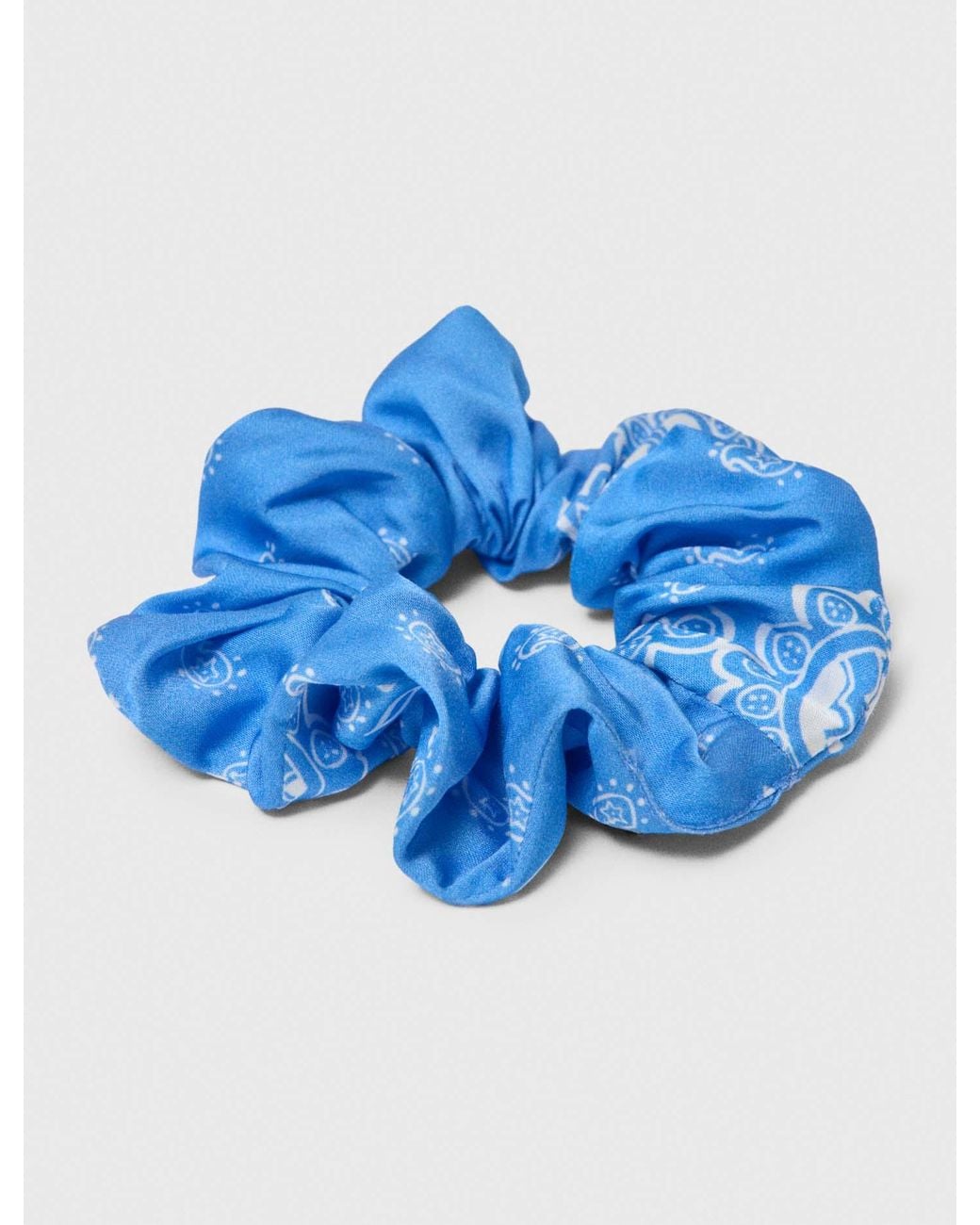 Maje Blue Printed Fabric Scrunchie