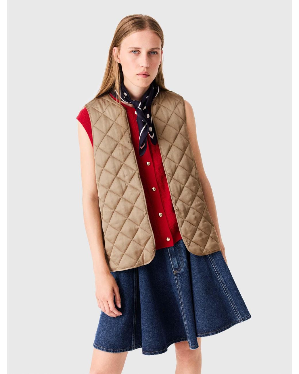 Maje Red Coat With Removable Lining