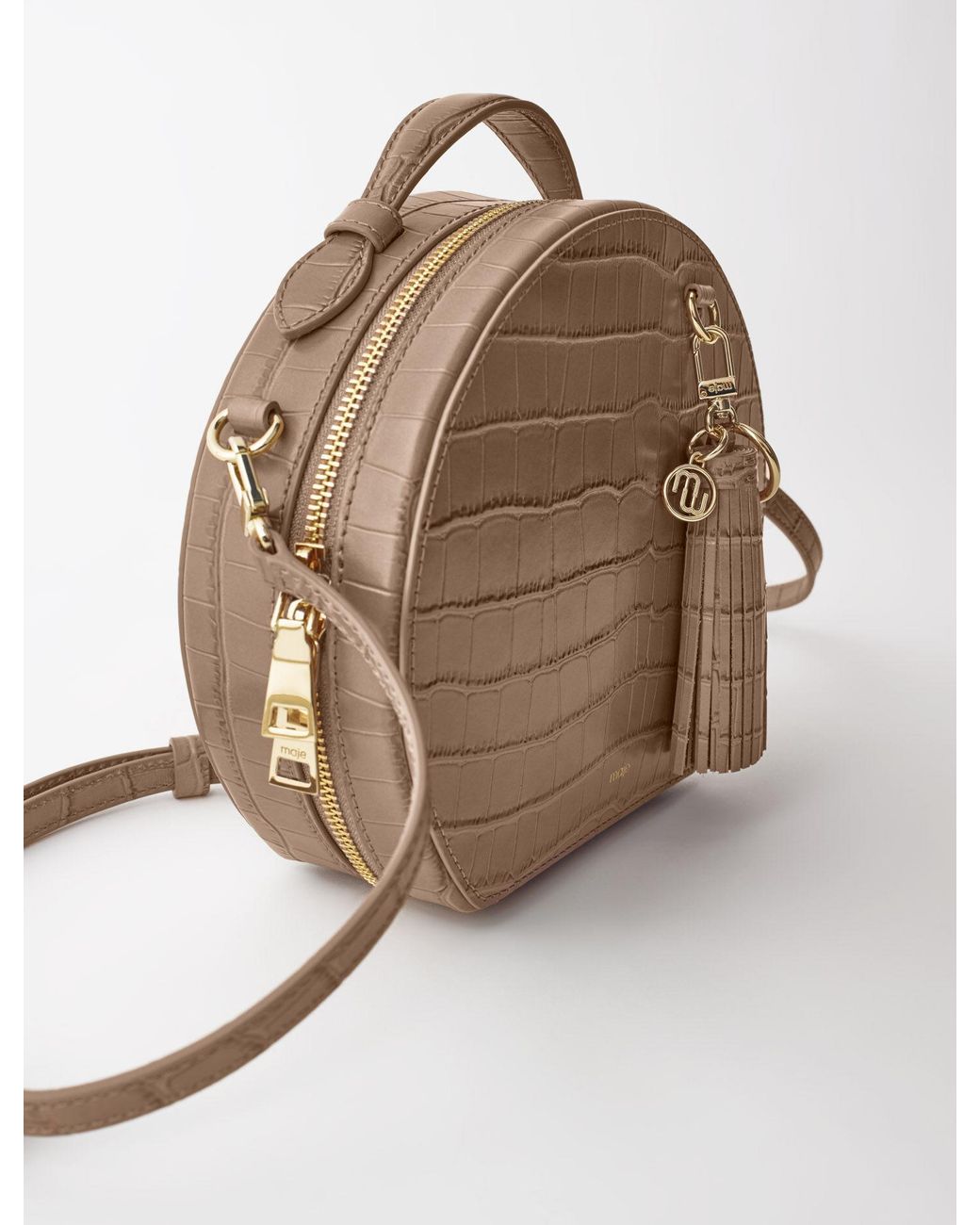 Sac top rond croco