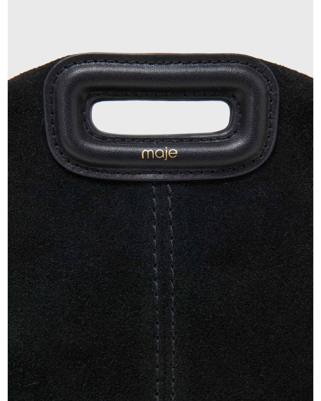 Maje Black Suede Mini Miss M Bag