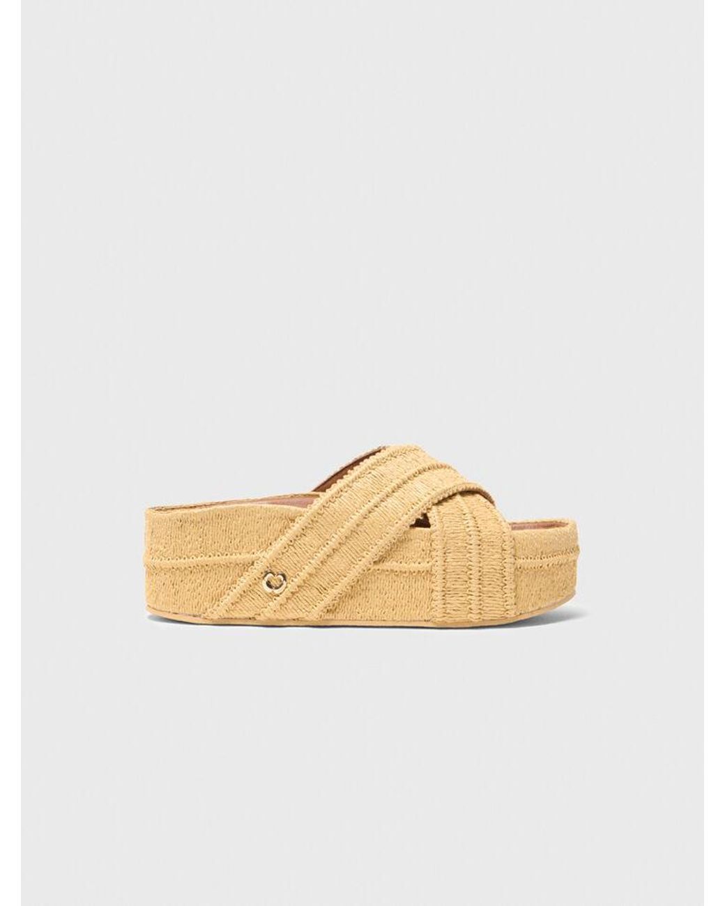 Maje Metallic Platform Sandals