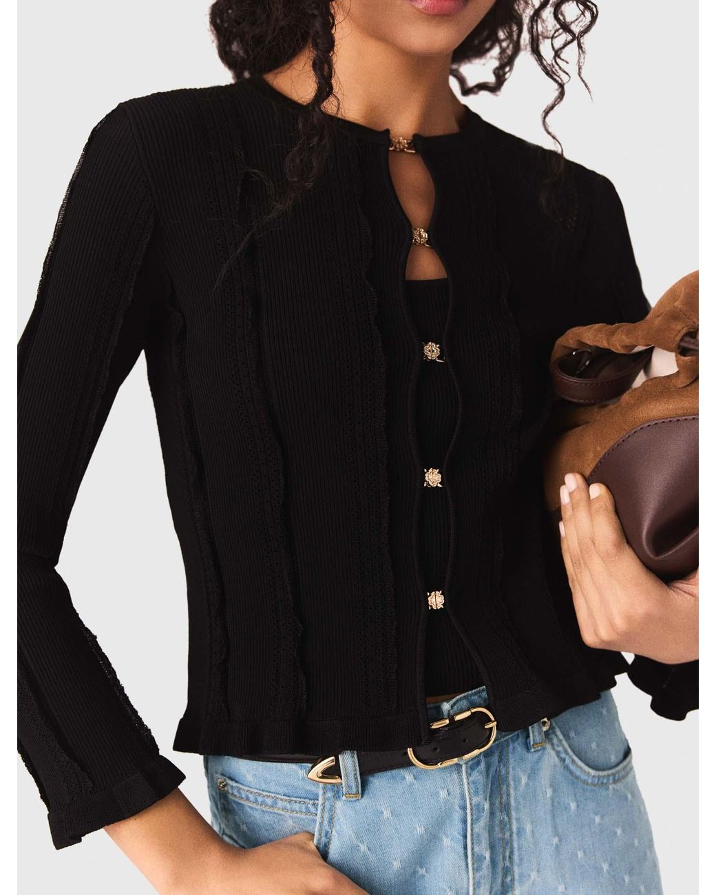 Maje White 2-In-1 Cardigan