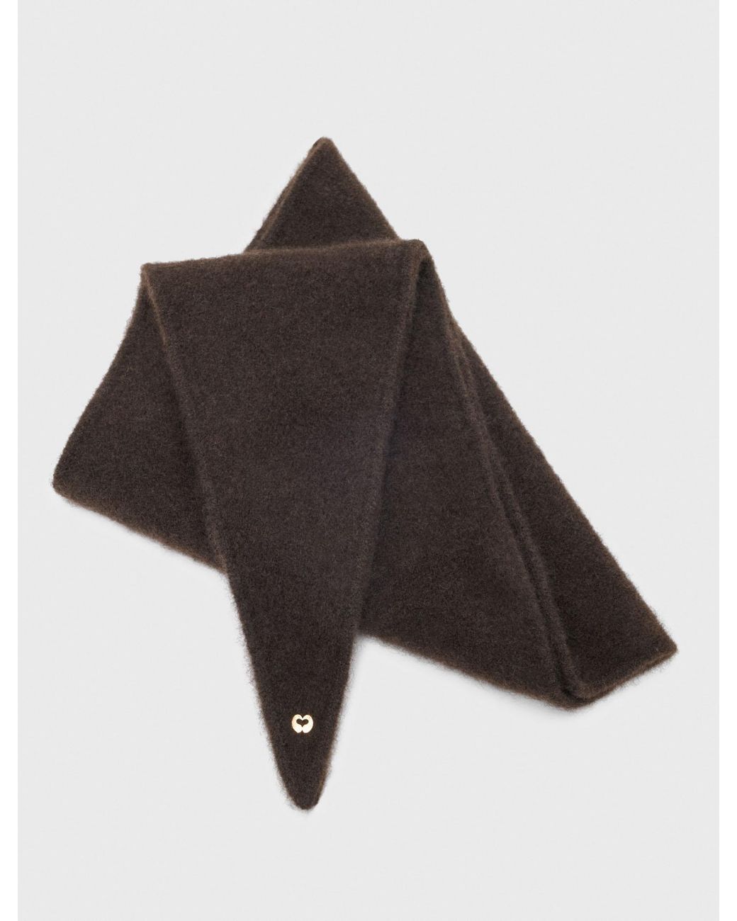 Maje Black Yak Blend Triangle Scarf