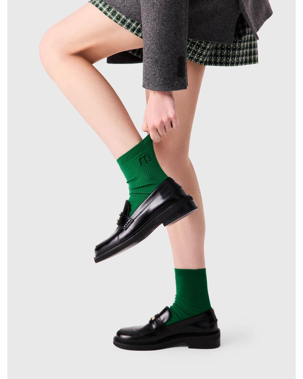 Maje Green Colourful Cotton Socks