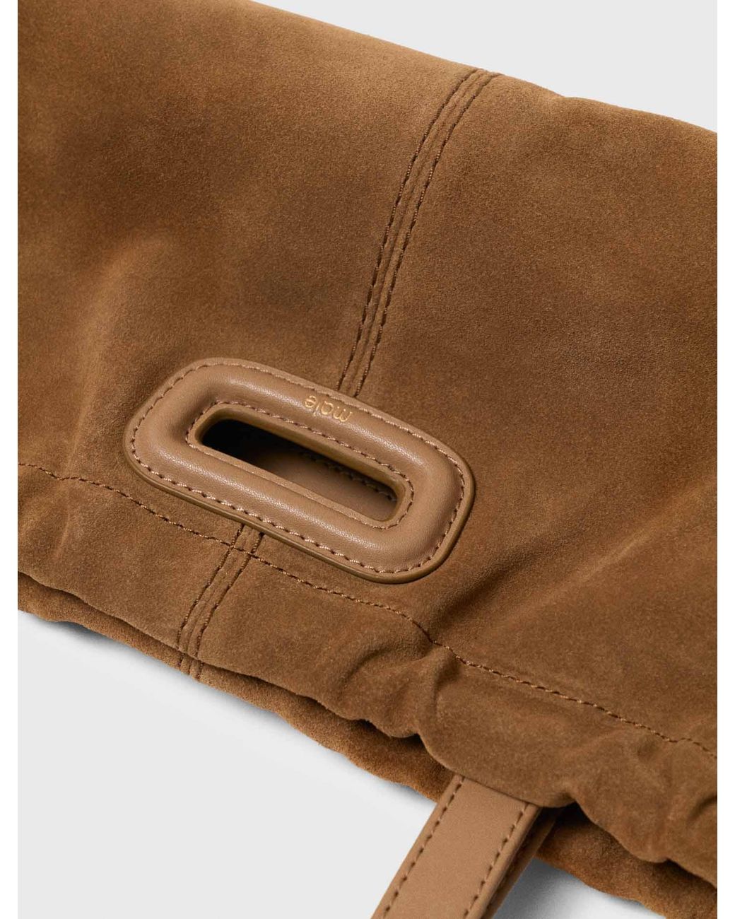 Maje White Suede Milpli Gazette Bag