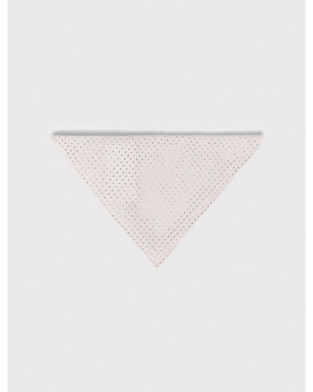 Maje Natural Rhinestone Wool Triangle Scarf
