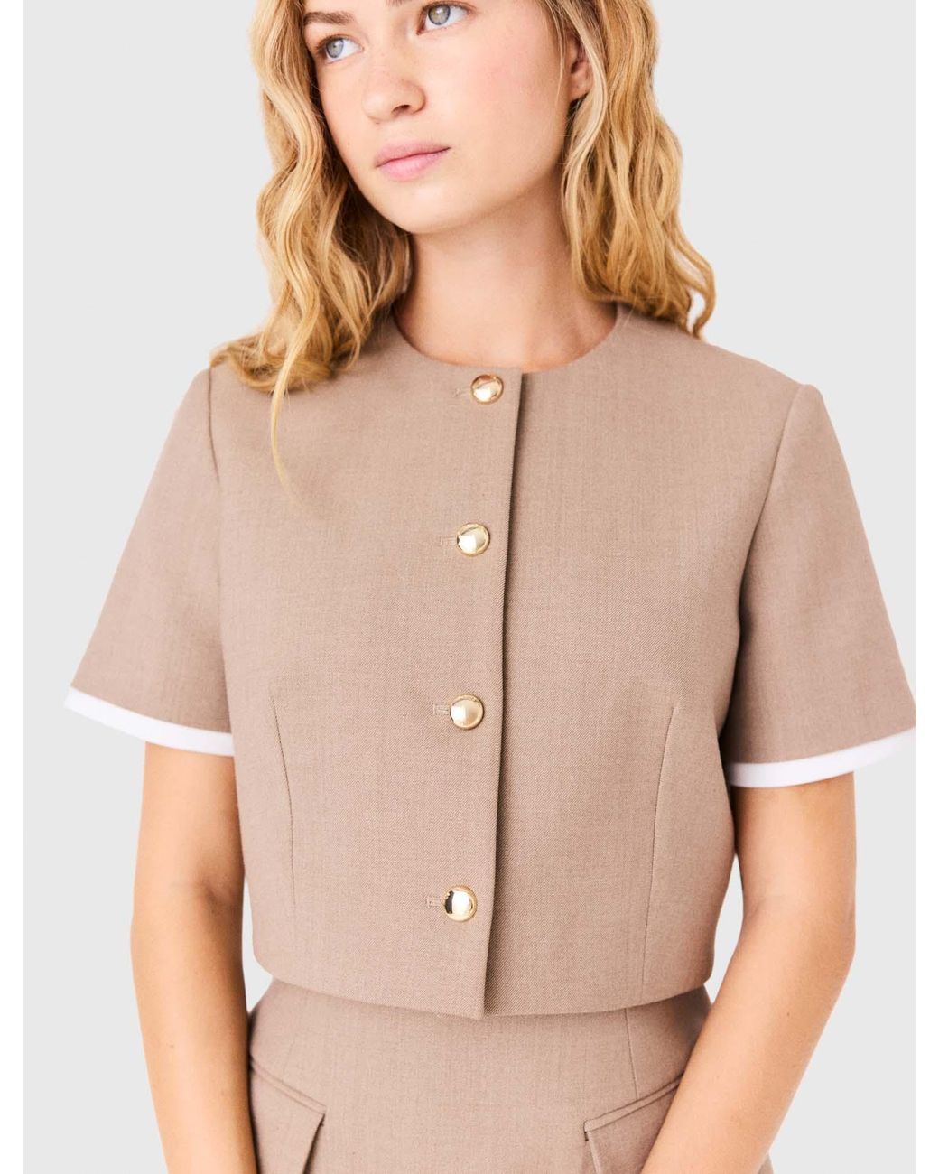 Maje Natural 2-In-1 Tailored Dress