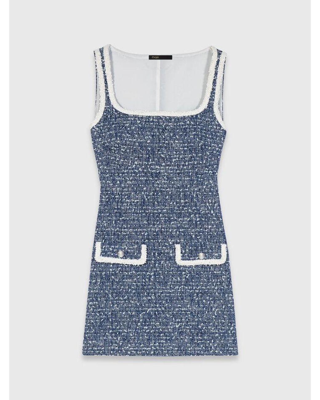 Maje Blue Short Tweed Dress