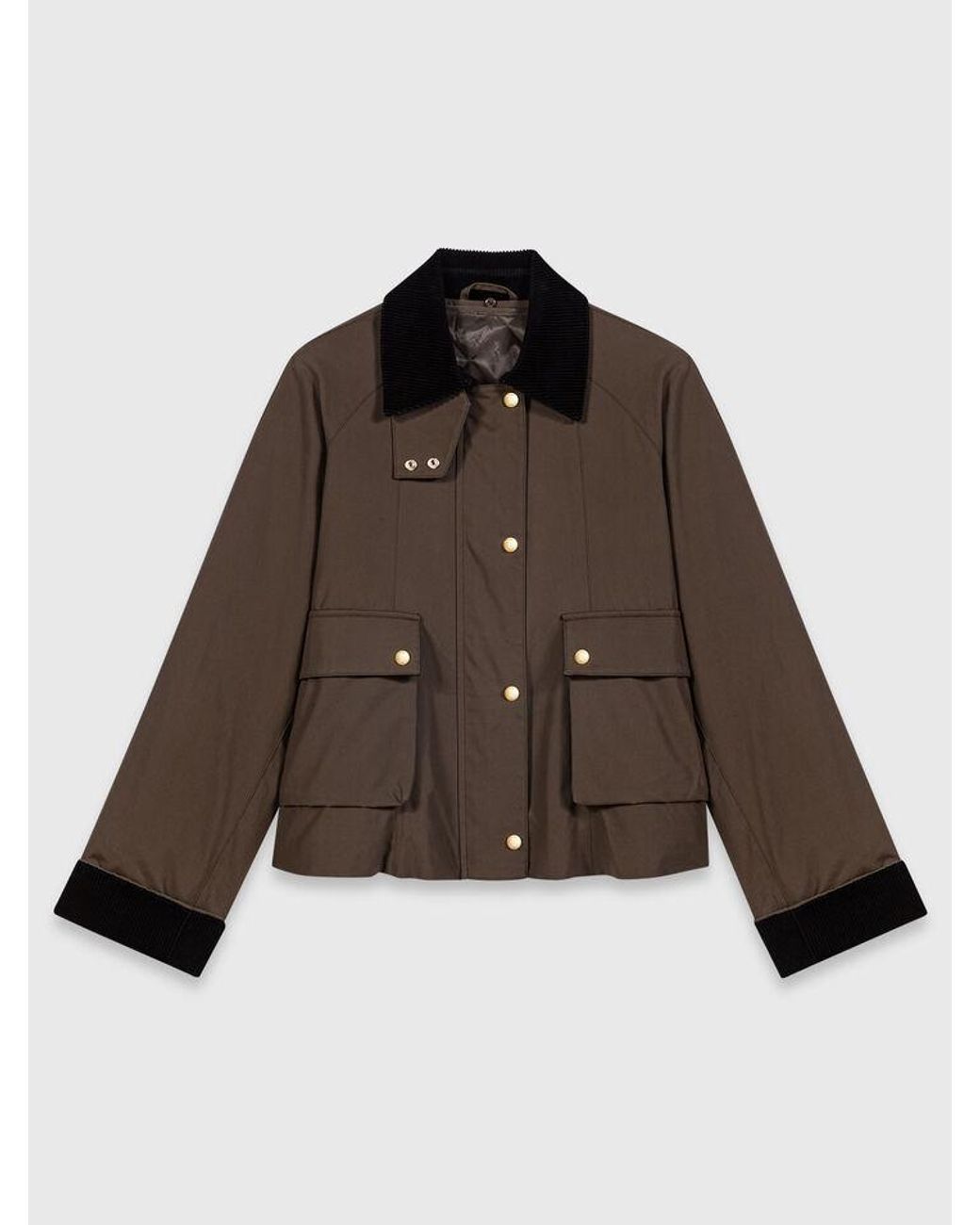 Maje Blue Cotton Trapeze Jacket