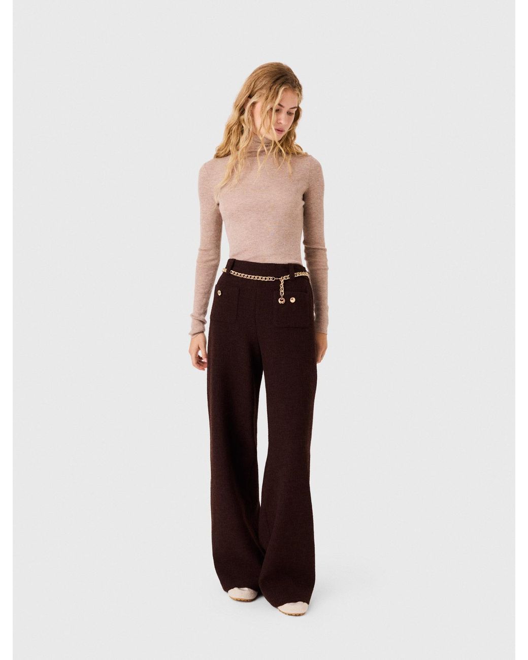 Maje White Tweed Trousers