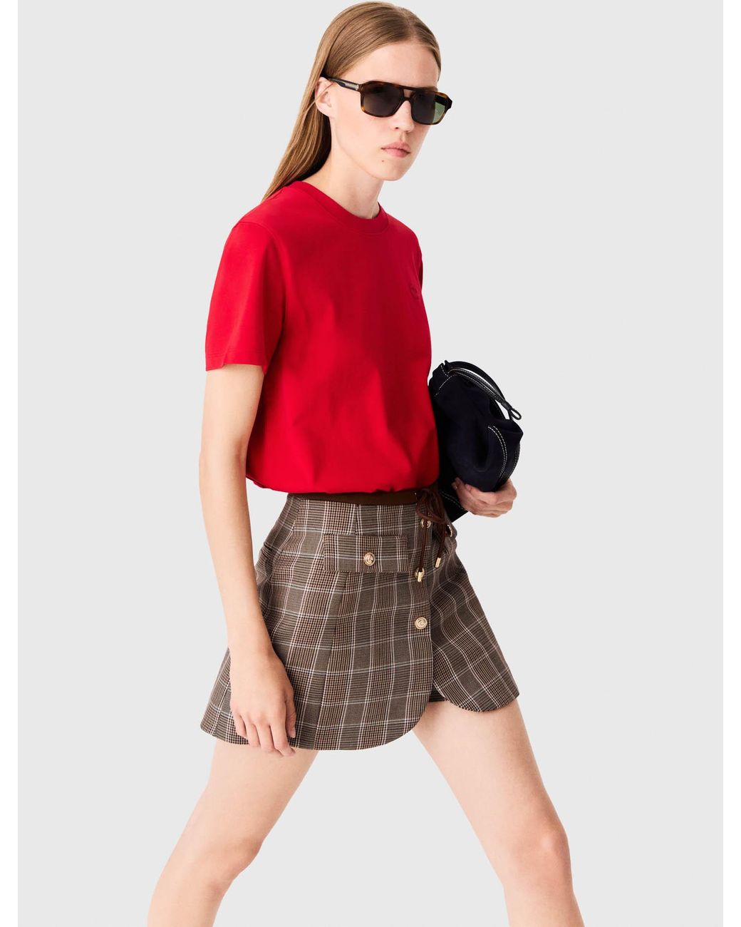 Maje T-Shirt With Embroidered Logo
