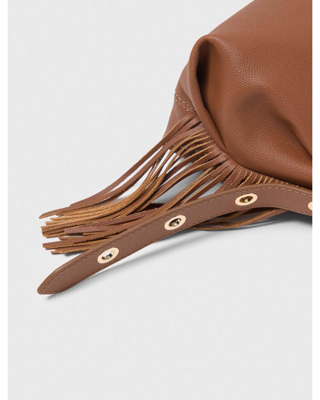 Maje Brown Grained Leather Miss M Bag