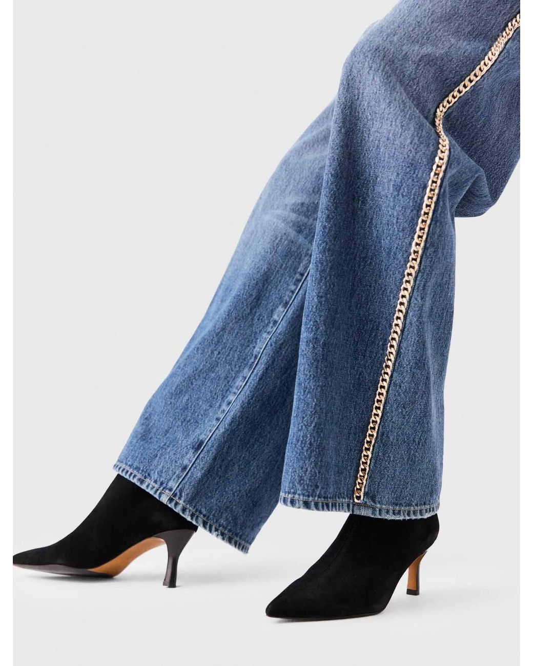 Maje Black Pointed-Toe Suede Ankle Boots