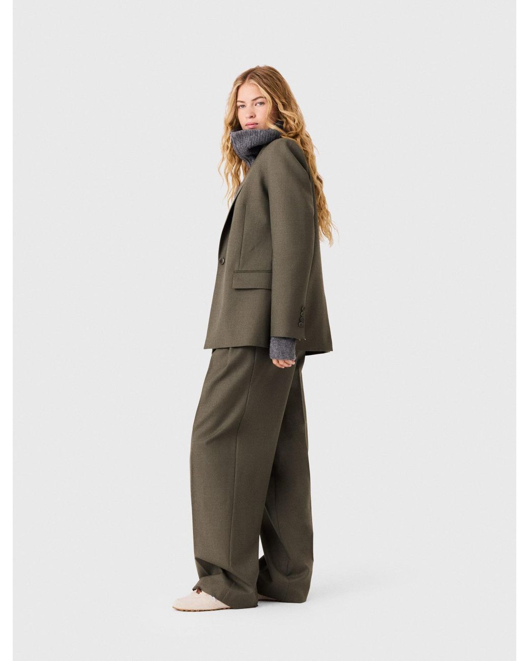 Maje Green Einreihiger Blazer