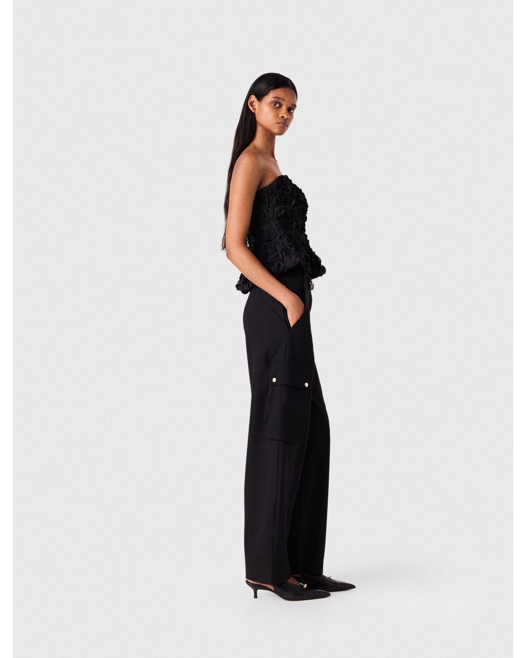 Maje White Cargo Trousers