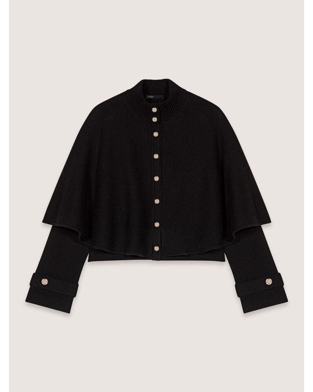 Maje Blue Cape-Effect Cardigan