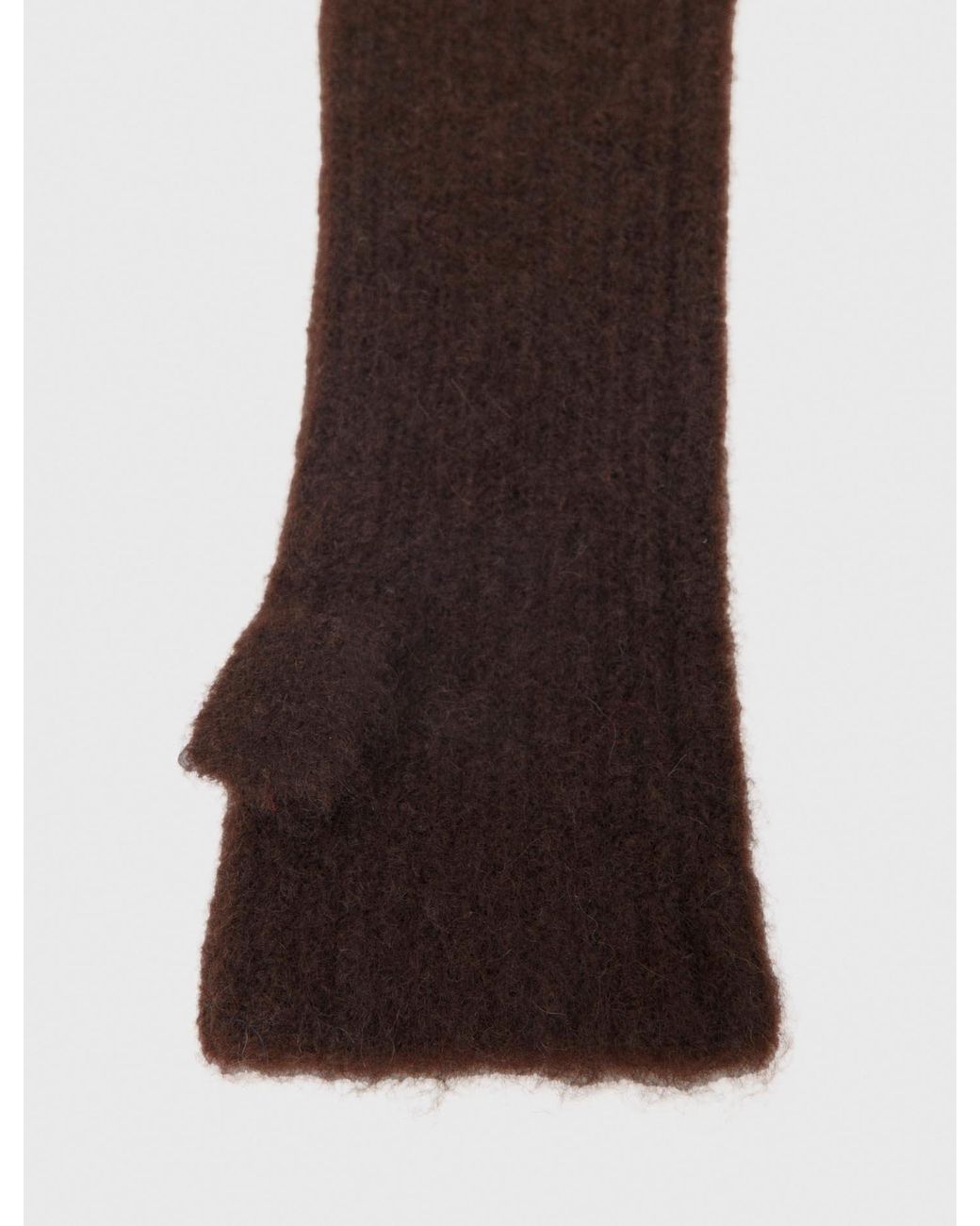 Maje Brown Yak Blend Mittens