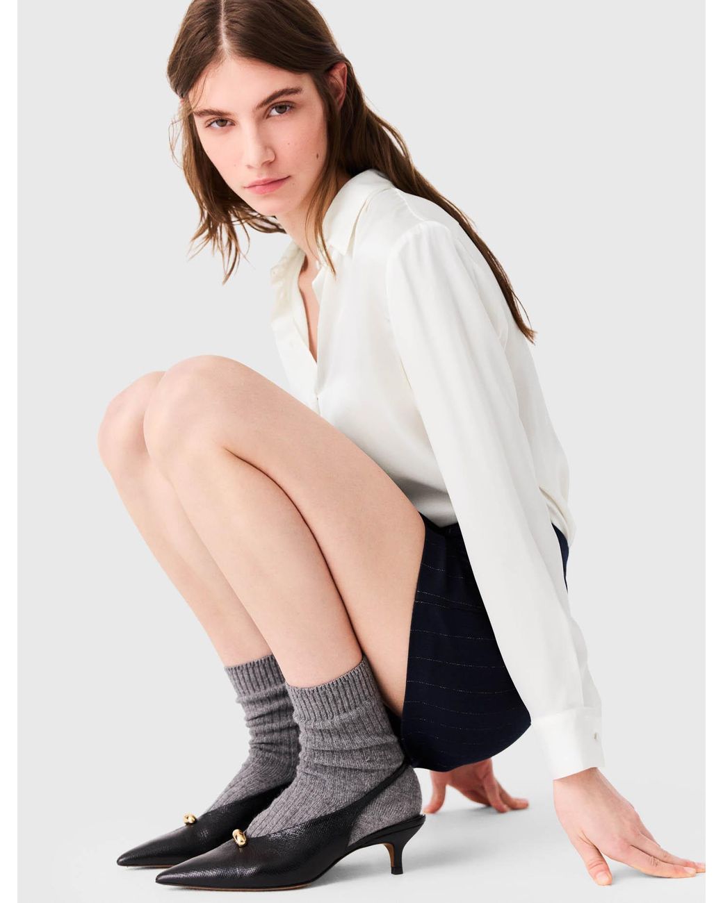 Maje White Silk Shirt