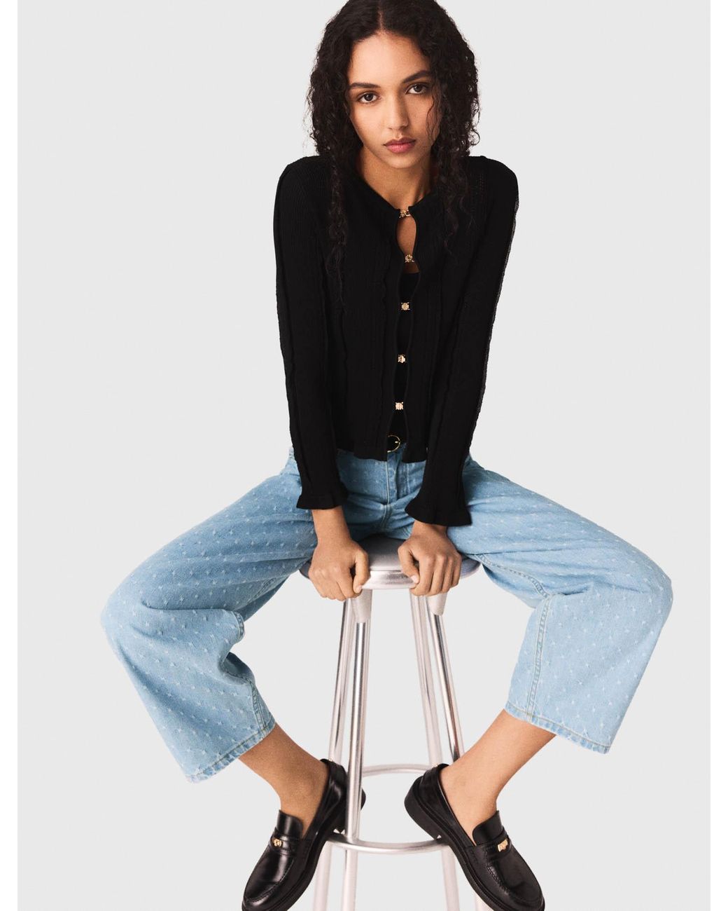 Maje White 2-In-1 Cardigan