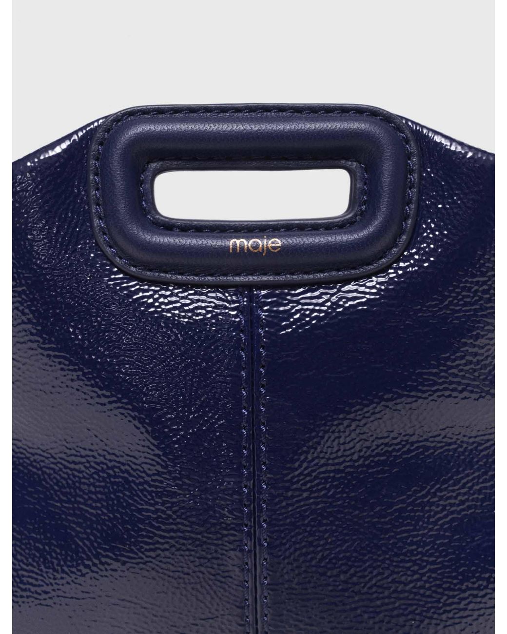Maje Blue Naplak Leather Miss M Mini Bag