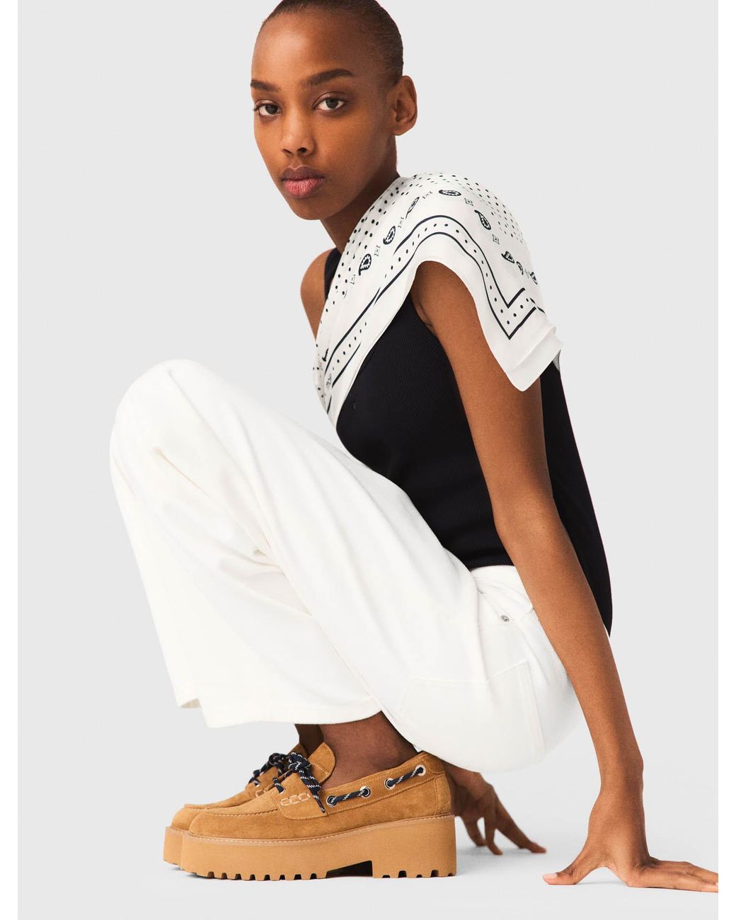 Maje White Balloon Jeans