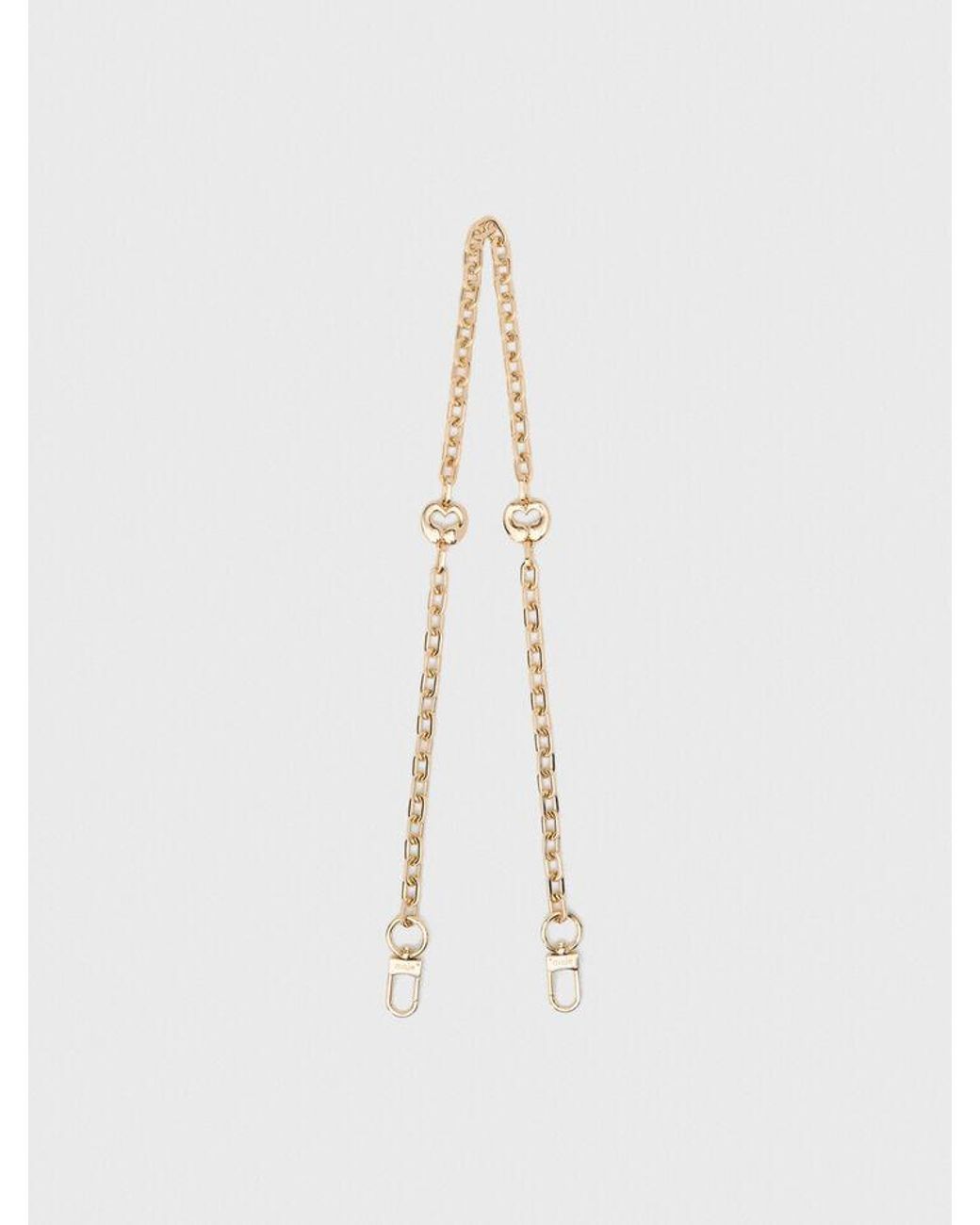 Maje White Short Metal Chain Shoulder Strap