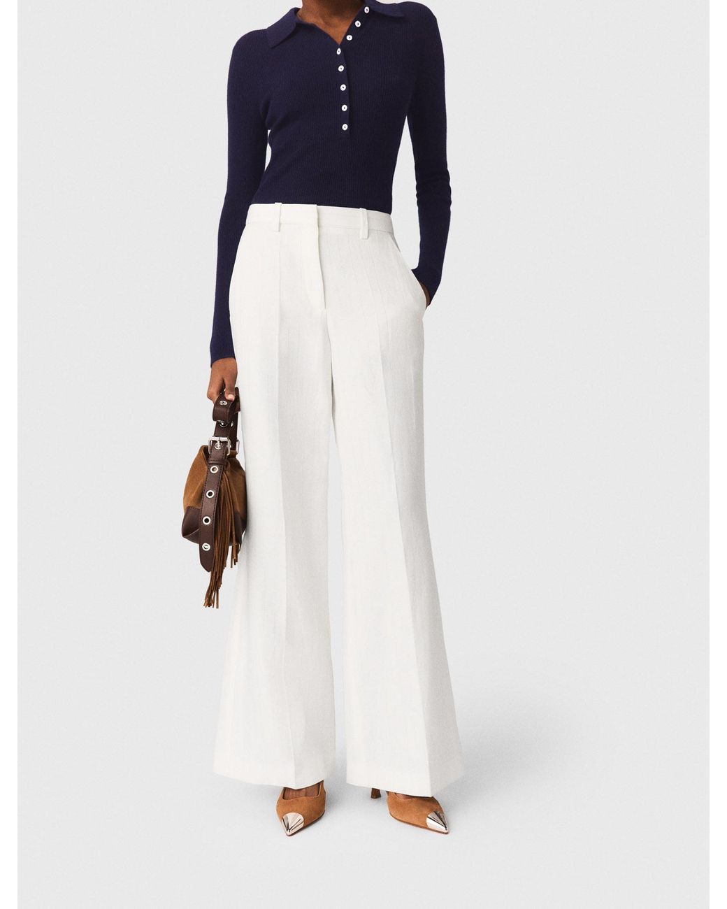 Maje White Suit Trousers