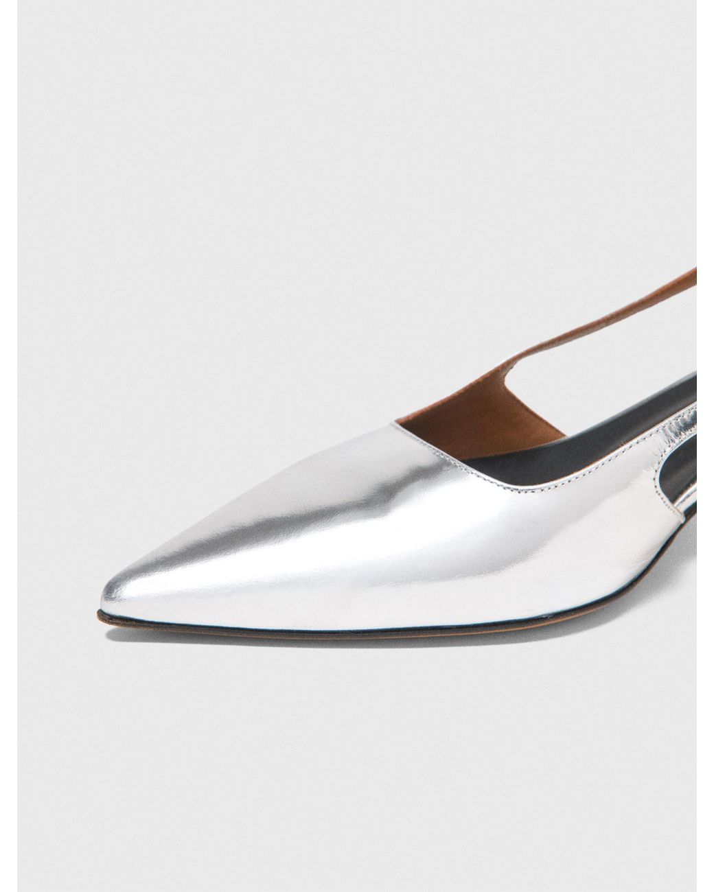 Maje White Leather Strappy Heels