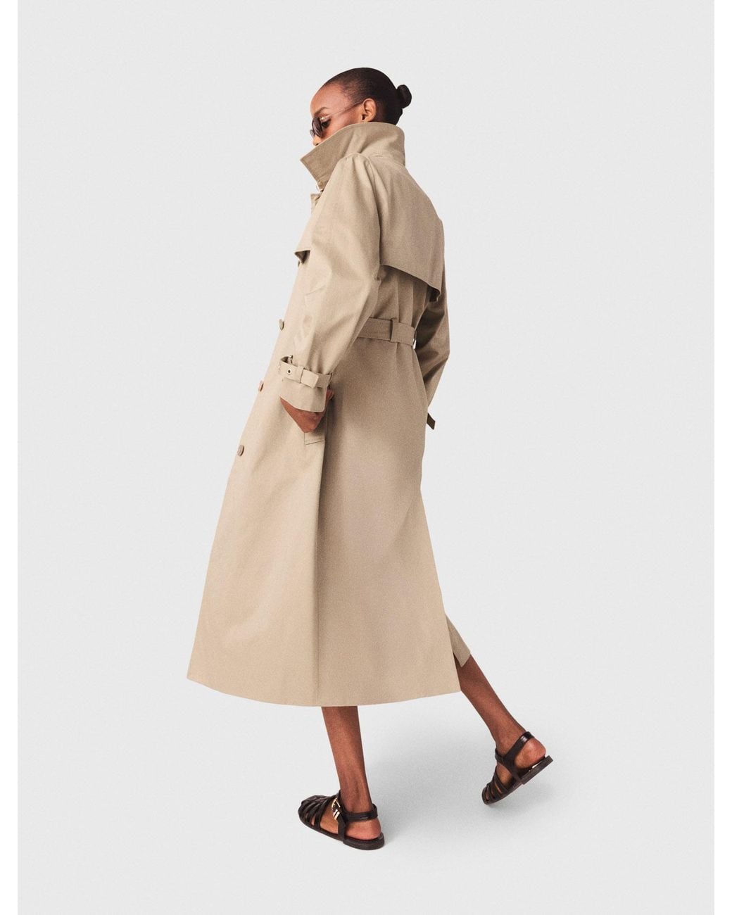 Maje Natural Trench With Removable Hood