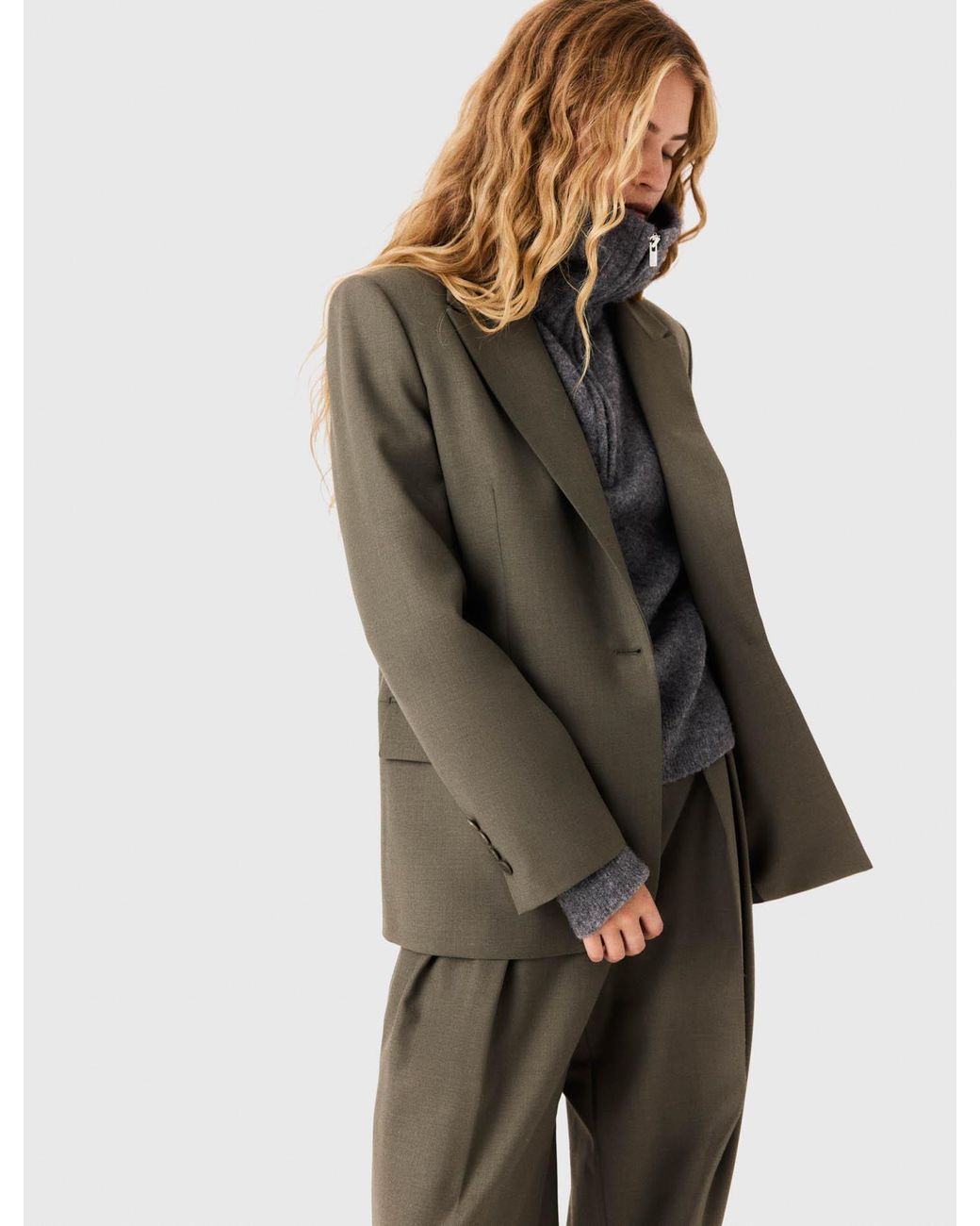 Maje Green Einreihiger Blazer