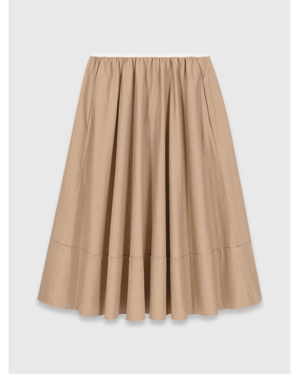 Maje White Mid-Length Cotton Skirt